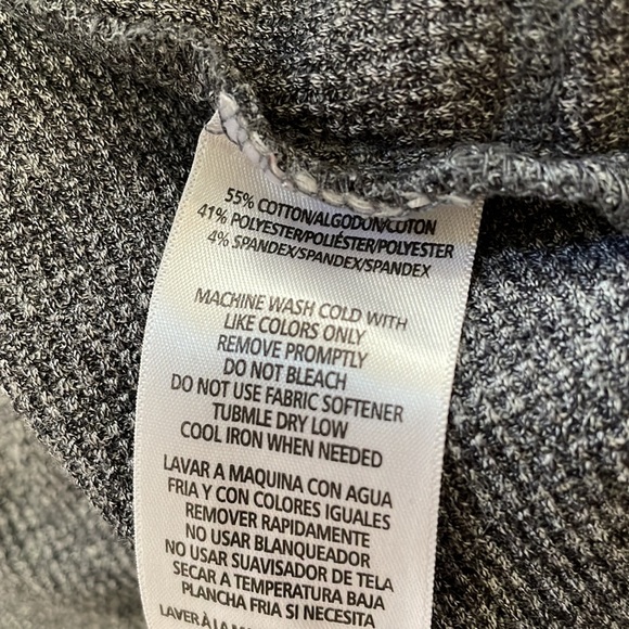 Calvin Klein Soft Grey Long Sleeved Cross Over Sweater - Picture 6 of 12